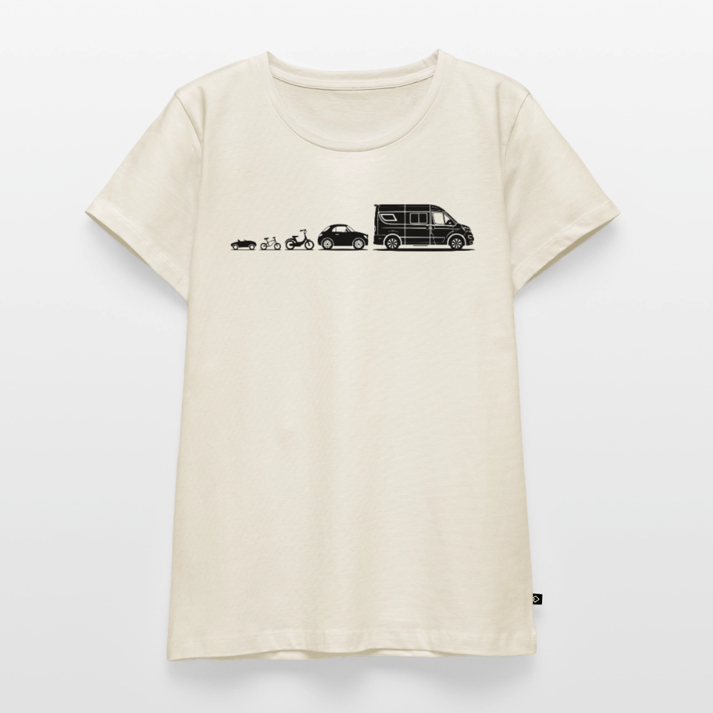 Evolution Vanlife - Damen Camping T-Shirt - Naturweiß