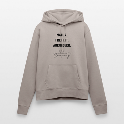 Natur Freiheit Abenteuer - Damen Camping Hoodie - Taupe