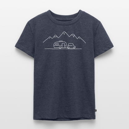 Keep it Simple - Kinder Camping T-Shirt - Jeansblau 