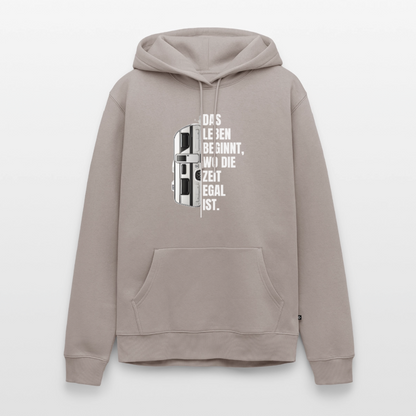Camping ist Zeitlos - Herren Camping Hoodie - Wohnwagen - Taupe