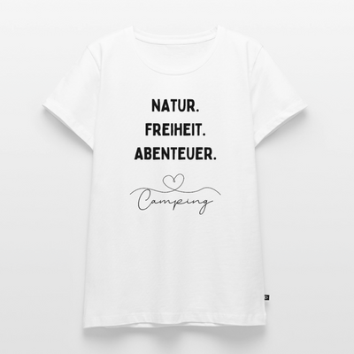 Natur Freiheit Abenteuer - Damen Camping T-Shirt - Weiß
