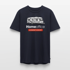 Wohnwagen Homeoffice - Herren Camping T-Shirt - Navy