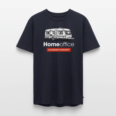 Wohnwagen Homeoffice - Herren Camping T-Shirt - Navy