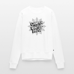 Camper in Winterpause - Damen Camping Sweatshirt - Weiß