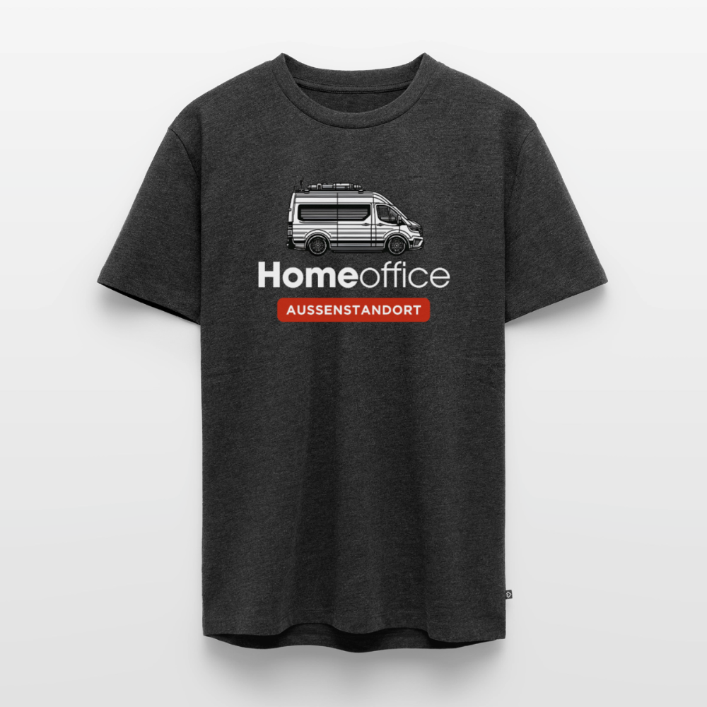 Vanlife Homeoffice - Herren Camping T-Shirt - Anthrazit meliert