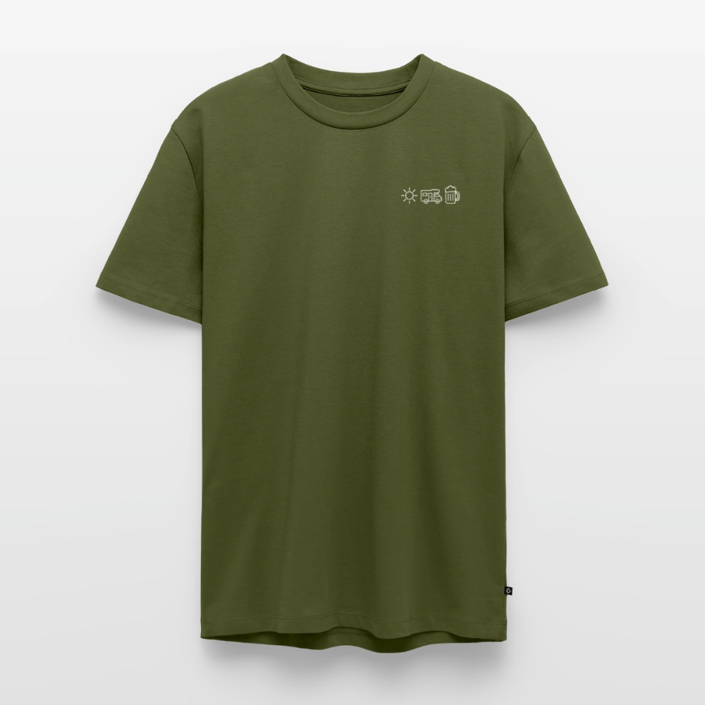 Sonne Wohnmobil Bier - Herren Camping T-Shirt - Khaki