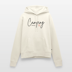 Camping Lifestyle Liebe - Damen Camping Hoodie - Naturweiß