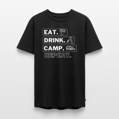 Eat Drink Camp - Herren Camping T-Shirt - Vanlife - Schwarz