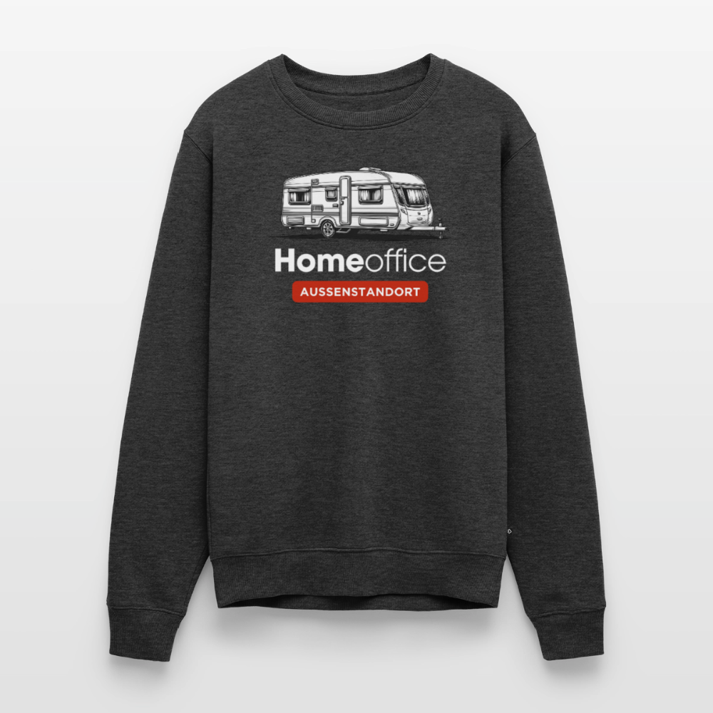 Wohnwagen Homeoffice - Herren Camping Sweatshirt - Anthrazit meliert
