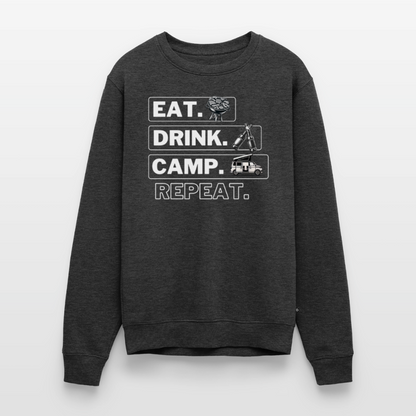 Camping Kreislauf - Herren Camping Sweatshirt - Bulli - Anthrazit meliert