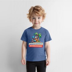 Sandig Zottelig Eisverschmiert - Kinder Camping T-Shirt - Taubenblau