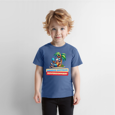 Sandig Zottelig Eisverschmiert - Kinder Camping T-Shirt - Taubenblau