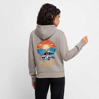 SPOD - Freiheit hat 4 Räder - Damen Camping Hoodie - Vanlife - Taupe