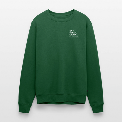 Eat Sleep Camp Repeat - Herren Camping Sweatshirt - Flaschengrün