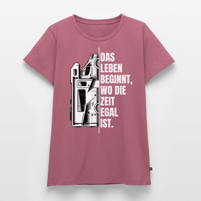 Camping ist Zeitlos - Damen Camping T-Shirt - Wohnmobil - Mauve