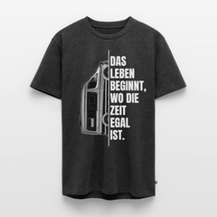 Camping ist Zeitlos - Herren Camping T-Shirt - Vanlife - Anthrazit meliert