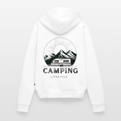 SPOD - Camping Lifestyle - Damen Camping Hoodie Wohnwagen - Weiß