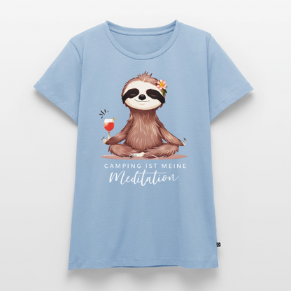 Meditation - Damen Camping T-Shirt - Hellblau