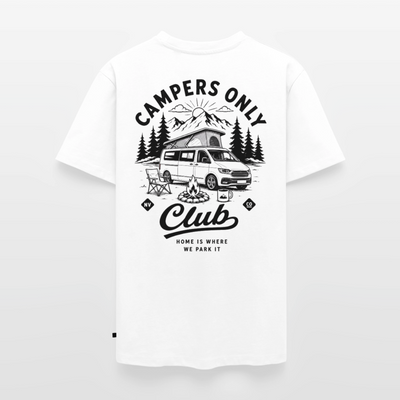 Campers Only Club - Herren Camping T-Shirt - Bulli - Weiß
