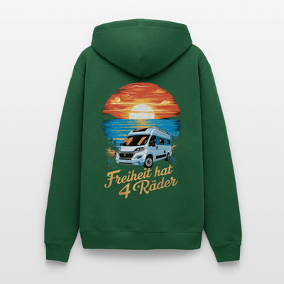 Freiheit hat 4 Räder - Herren Camping Hoodie - Vanlife - Flaschengrün