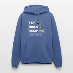 Eat Drink Camp - Herren Camping Hoodie - Wohnwagen - Taubenblau