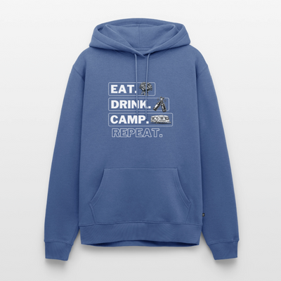 Eat Drink Camp - Herren Camping Hoodie - Wohnwagen - Taubenblau