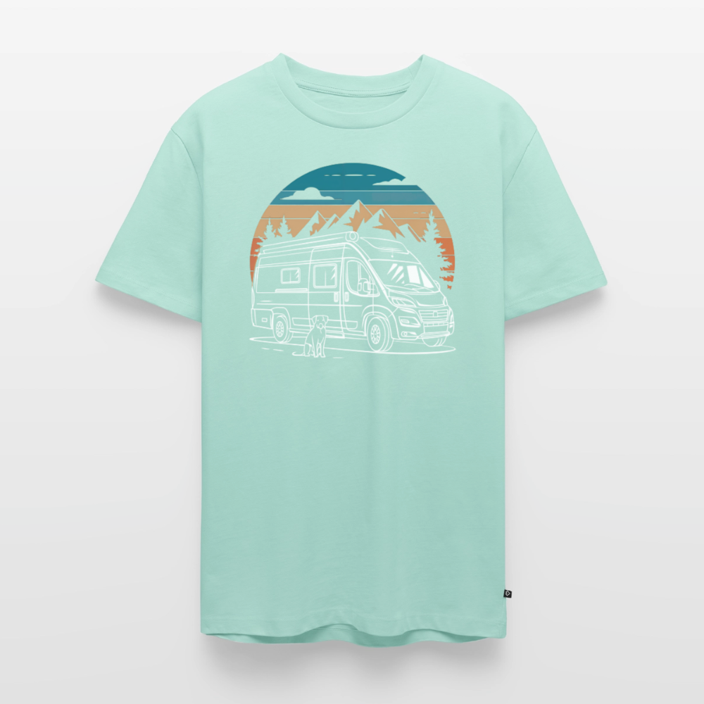 Vanlife mit Hund - Herren Camping T-Shirt - Mint 