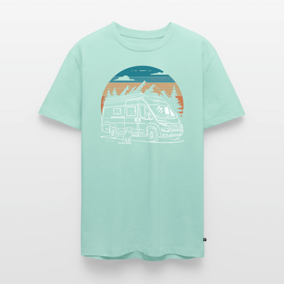 Vanlife mit Hund - Herren Camping T-Shirt - Mint 
