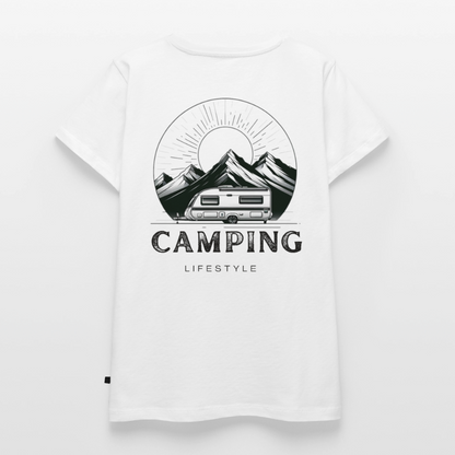 Camping Lifestyle - Damen Camping T-Shirt - Weiß