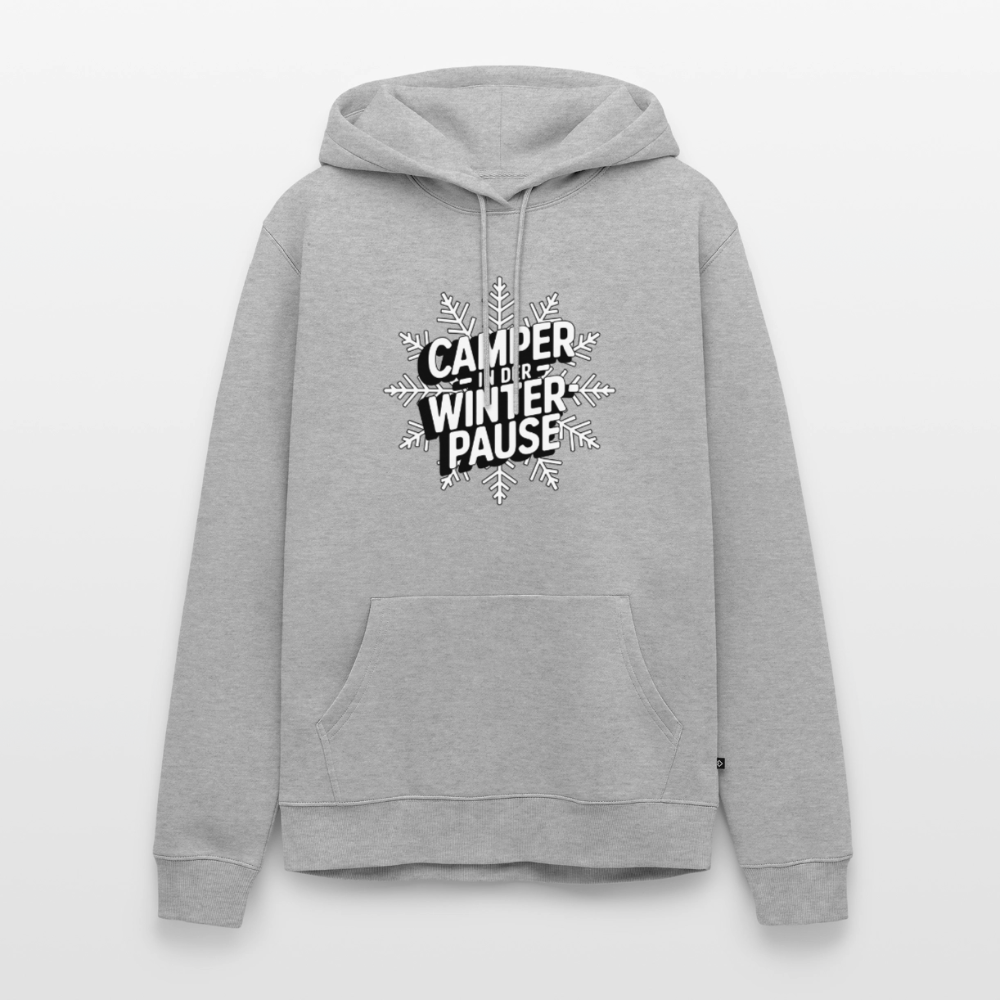 Camper in Winterpause - Herren Camping Hoodie - Grau meliert