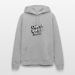 Camper in Winterpause - Herren Camping Hoodie - Grau meliert