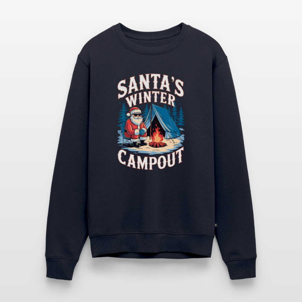 Santa's Winter Campout – Weihnachtspullover Herren in Navy