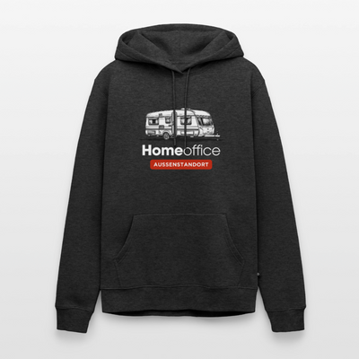 Wohnwagen Homeoffice - Herren Camping Hoodie - Anthrazit meliert