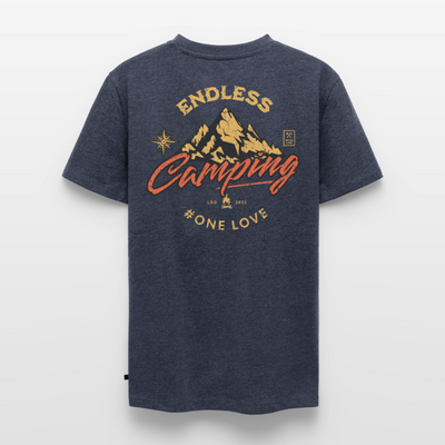 Endless Camping - Herren Camping T-Shirt - Jeansblau 