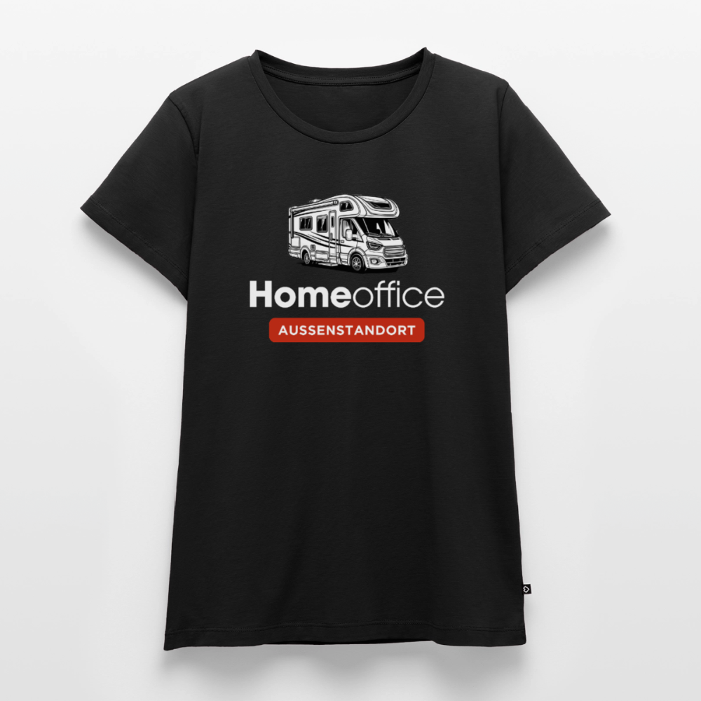 Wohnmobil Homeoffice - Damen Camping T-Shirt - Schwarz