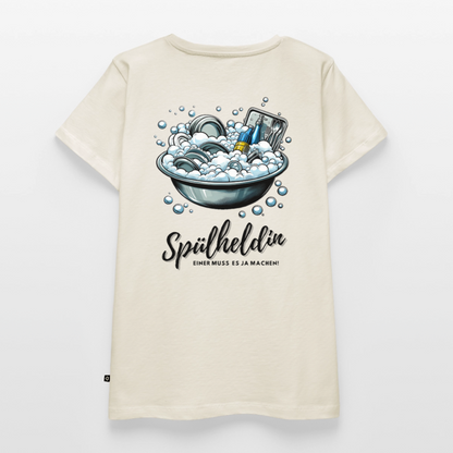 Spülheldin - Damen Camping T-Shirt - Naturweiß