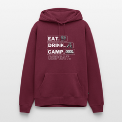 Eat Drink Camp - Herren Camping Hoodie - Wohnwagen - Burgunderrot