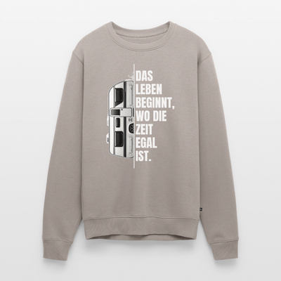 Camping ist Zeitlos - Herren Camping Sweatshirt - Wohnwagen - Taupe