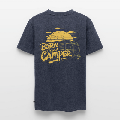 Born to be a Camper - Herren Camping T-Shirt - Jeansblau 