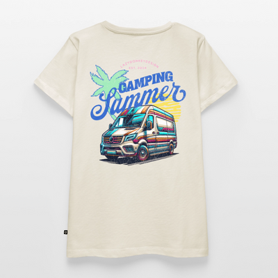 Camping Summer - Damen Camping T-Shirt - Naturweiß