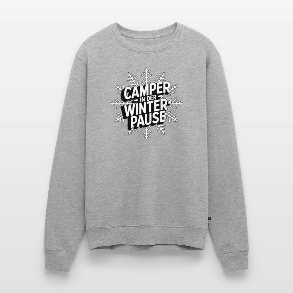 Camper in Winterpause - Herren Camping Sweatshirt - Grau meliert