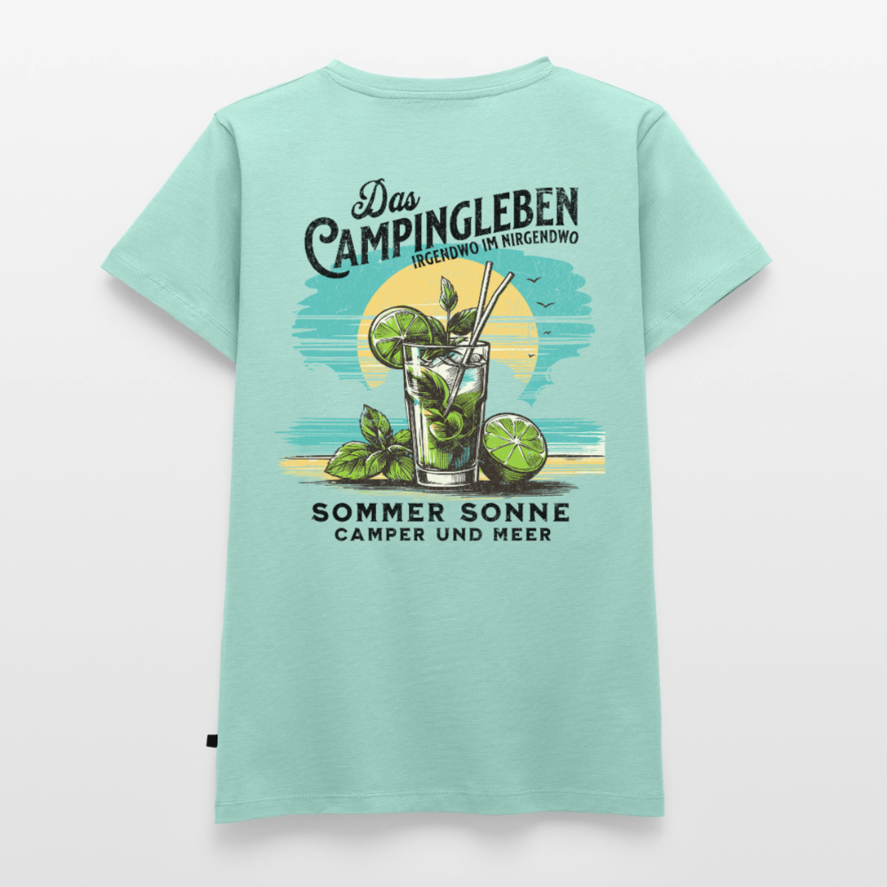 Das Campingleben - Damen Camping T-Shirt - Mint 
