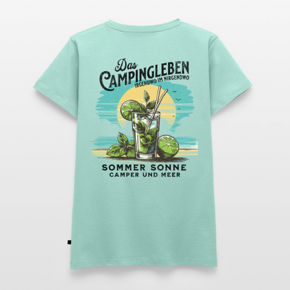 Das Campingleben - Damen Camping T-Shirt - Mint 