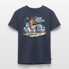 Camping Prinzessin - Kinder Camping T-Shirt - Jeansblau 