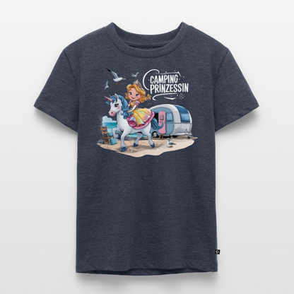 Camping Prinzessin - Kinder Camping T-Shirt - Jeansblau 