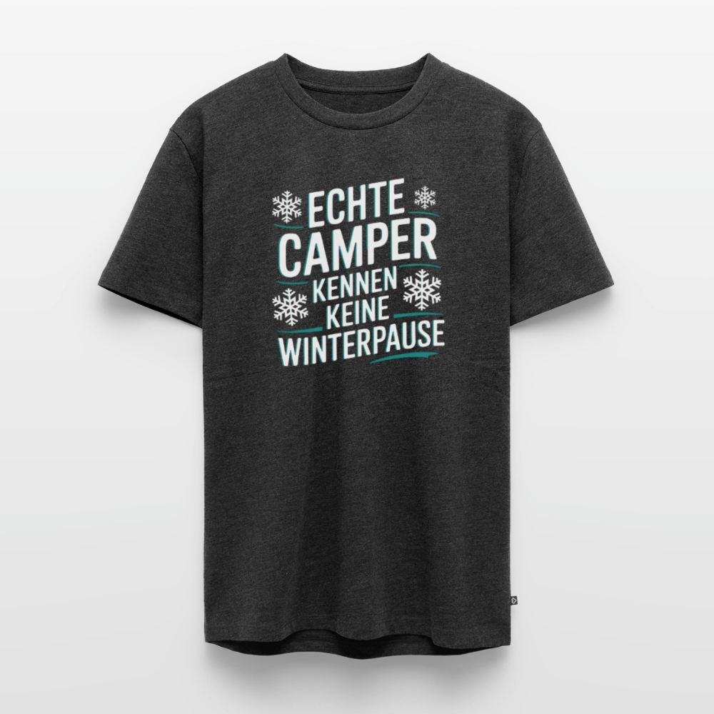 Camper ohne Winterpause - Herren Camping T-Shirt - Anthrazit meliert