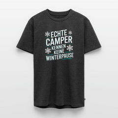 Camper ohne Winterpause - Herren Camping T-Shirt - Anthrazit meliert