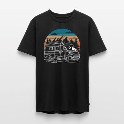 Vanlife mit Hund - Herren Camping T-Shirt - Schwarz