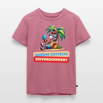 Sandig Zottelig Eisverschmiert - Kinder Camping T-Shirt - Mauve