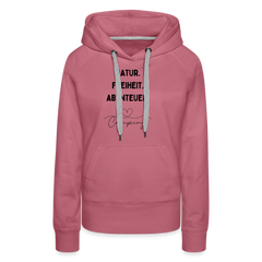 Natur Freiheit Abenteuer - Damen Camping Hoodie - Malve